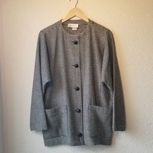 Vintage Wool Button Up Blazer / Coat (unlined)